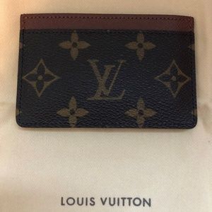 LOUIS VUITTON Brown Monogram Card Holder